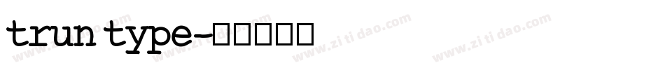 trun type字体转换